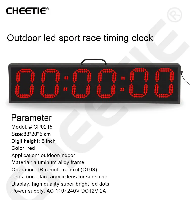 led battery marathon clock